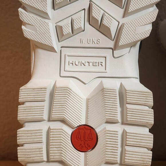 Hunter Womens Shoes Size 9 White Black Insulated Fleece Lined Winter Boots - Picture 11 of 11